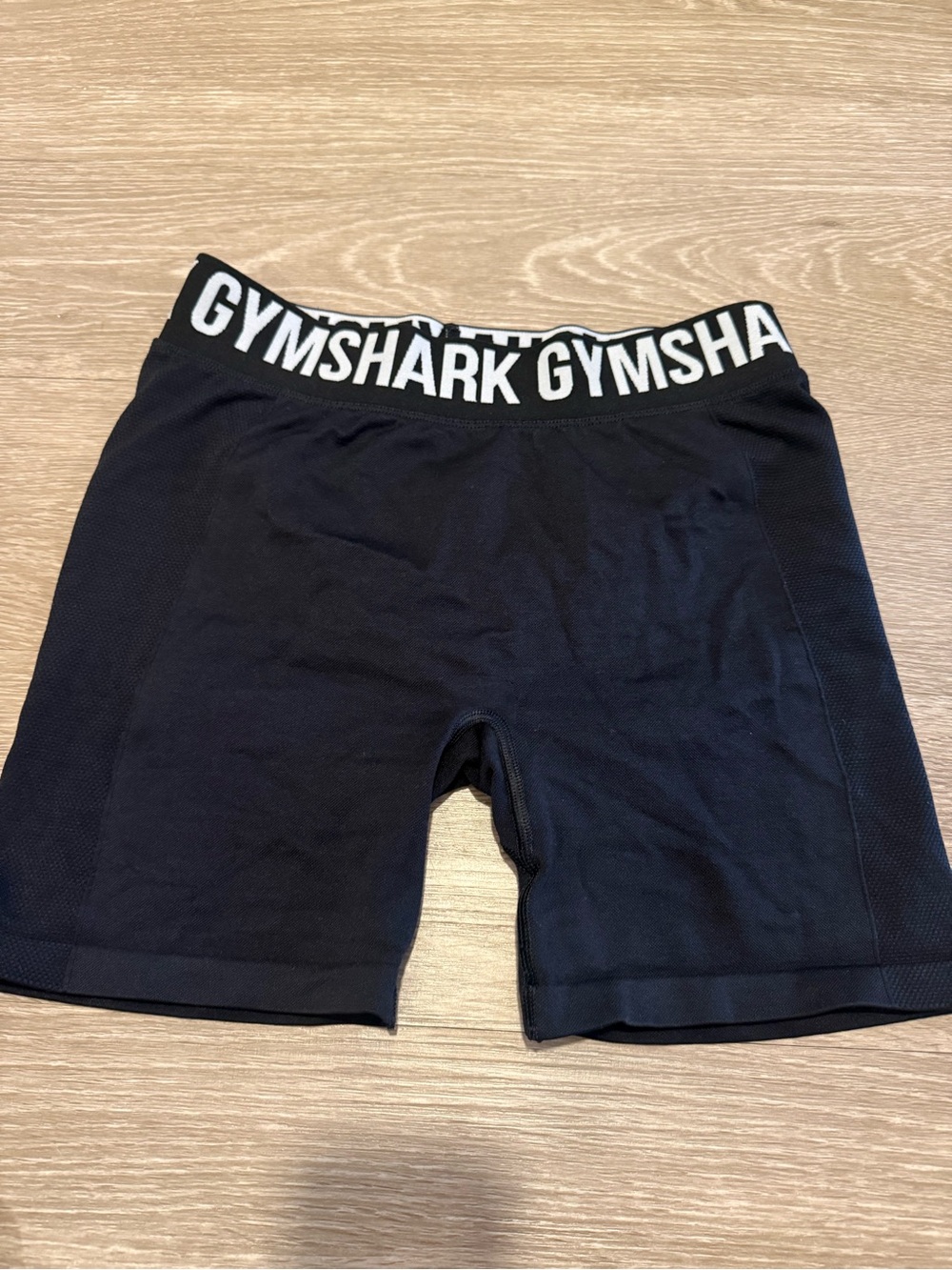 Gymshark Black Athletic Shorts with Logo Waistband